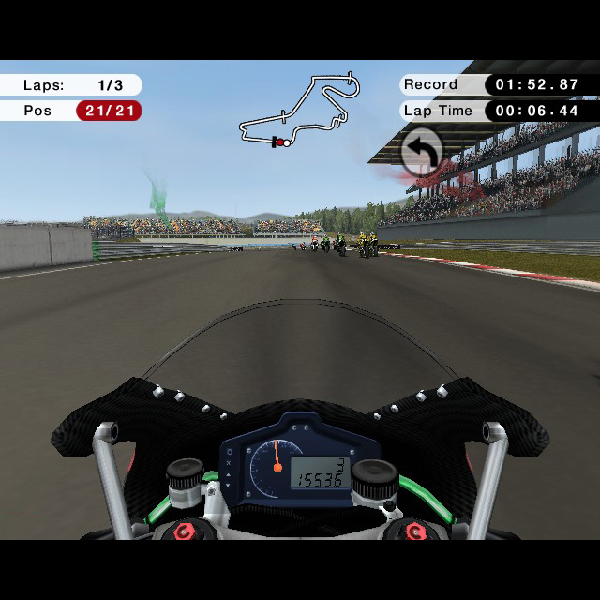 
                                      モトGP07｜
                                      カプコン｜                                      プレイステーション2 (PS2)                                      のゲーム画面