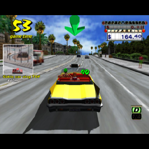 
                                      クレイジータクシー｜
                                      セガ｜                                      プレイステーション2 (PS2)                                      のゲーム画面