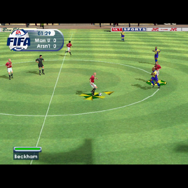 FIFA2001 ワールドチャンピオンシップ(EA SPORTS)｜エレクトロニック・アーツ｜プレイステーション2 (PS2)のゲーム画面