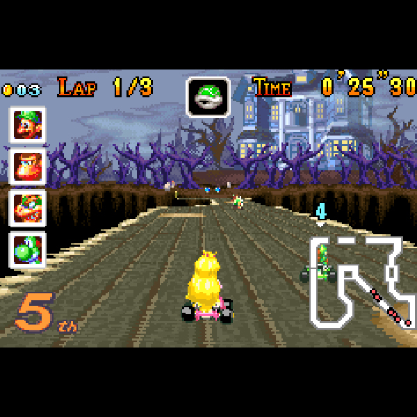 
                                      マリオカートアドバンス｜
                                      任天堂｜                                      ゲームボーイアドバンス (GBA)                                      のゲーム画面