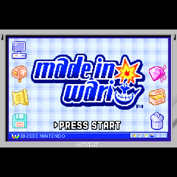 
                                      メイドインワリオ｜
                                      任天堂｜                                      ゲームボーイアドバンス (GBA)                                      のゲーム画面