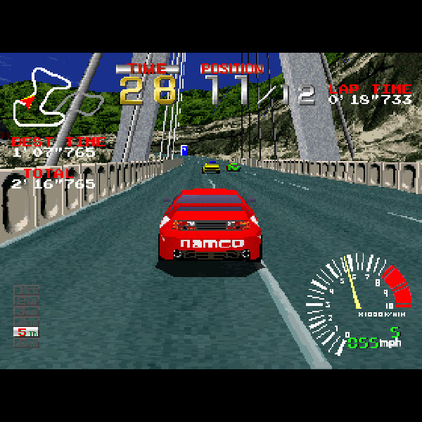 
                                      リッジレーサー｜
                                      ナムコ｜                                      プレイステーション (PS1)                                      のゲーム画面